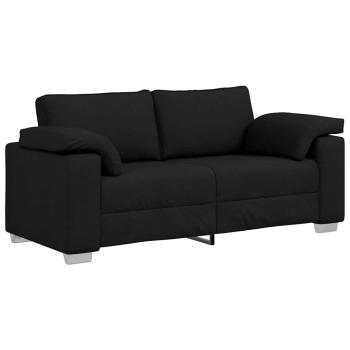 Loveseat Sofa Schwarz 140 cm Stoff