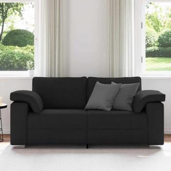 Loveseat Sofa Schwarz 140 cm Stoff