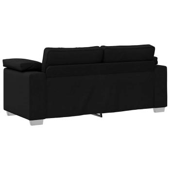 Loveseat Sofa Schwarz 140 cm Stoff