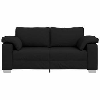 Loveseat Sofa Schwarz 140 cm Stoff
