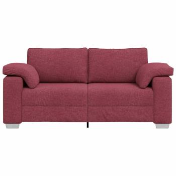 Sofa Windrot Stoff, Holz Normal Sofa Rechteckig modern