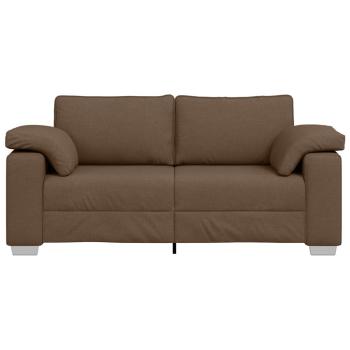 Sofa Braun Polyester Mittel Abnehmbare Bezüge 3-Sitzer Sofa
