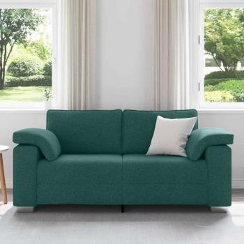 Sofa Dunkelgrün Polyester Standard Langlebig 3-Sitzer Sofa