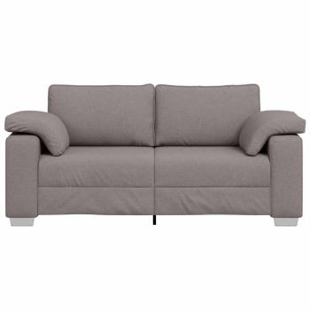 Loveseat Sofa in Taupe, 140 cm, aus Stoff