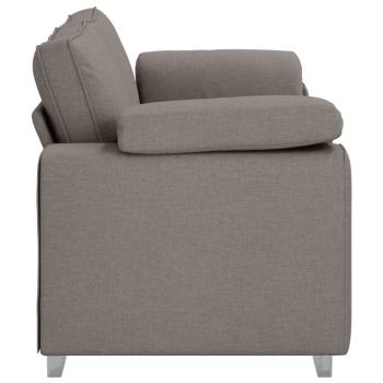 Loveseat Sofa in Taupe, 140 cm, aus Stoff