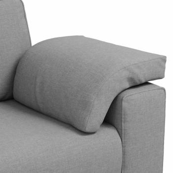 Loveseat Sofa Wolken Grau 140 cm aus Stoff