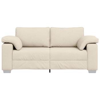 Sofa Beige Polyester 2,5-Sitzer Abnehmbare Bezüge Sofa