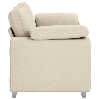 Sofa Beige Polyester 2,5-Sitzer Abnehmbare Bezüge Sofa