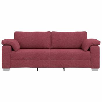 3-Sitzer Sofa in Weinrot, 178 cm, aus Stoff