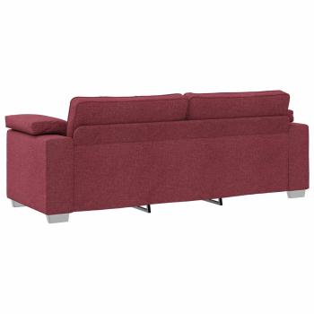3-Sitzer Sofa in Weinrot, 178 cm, aus Stoff