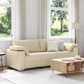 ARDEBO.de - 3-Sitzer Sofa in Creme, 178 cm, Stoff
