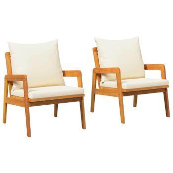Gartenstühle 2 Stück 59,5x65x71,5 cm Massivholz Akazie