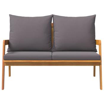 Gartenbank mit Kissen 115x65x71 cm Massivholz Akazie