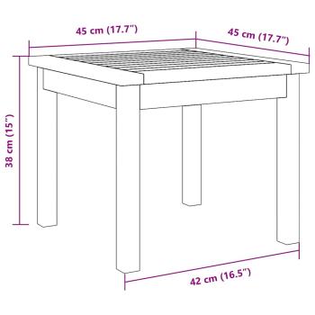 Beistelltisch 45x45x38 cm Massivholz Akazie