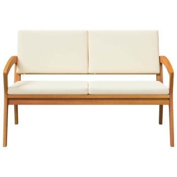 Gartenbank mit Kissen 115x70x72 cm aus massivem Akazienholz