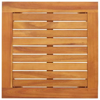 3-teiliges Garten-Bistro-Set mit Kissen aus massivem Akazienholz