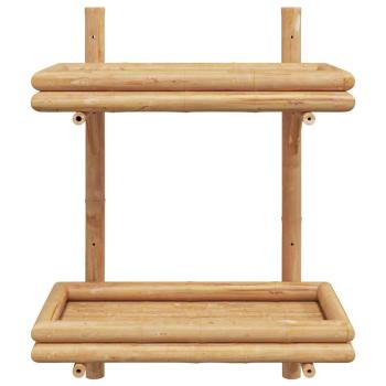 Wandregal 2-stufig 45x26x60 cm Bambus
