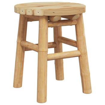 Niedriger Hocker Rund Ø30x36 cm aus Bambus