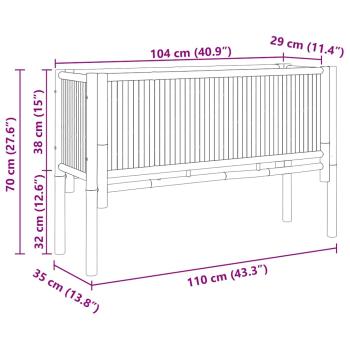 Garten Hochbeet 110x35x70 cm Bambus