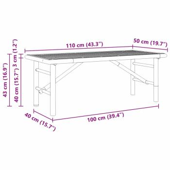 Couchtisch 110x50x43 cm Bambus