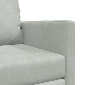 Boden-Sofa Einzelnes Convertible Samt 74x77x81 cm Hellgrau