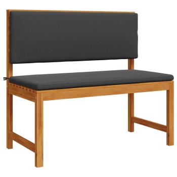 ARDEBO.de - Gartenbank mit Kissen 100x50x91 cm aus massivem Akazienholz