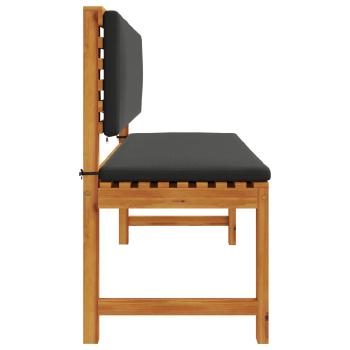 Gartenbank mit Kissen 100x50x91 cm aus massivem Akazienholz