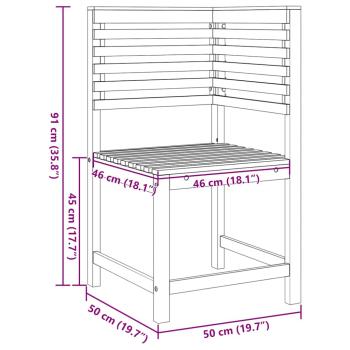Gartenstuhl Ecke Massivholz Akazie