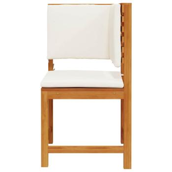 Gartenstuhl-Ecke mit Kissen aus massivem Akazienholz