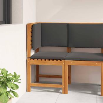 Gartenstuhl Ecke mit Kissen aus massivem Akazienholz