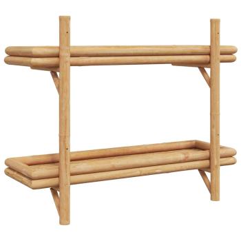 Wandregal 2-stufig 75x26x60 cm Bambus