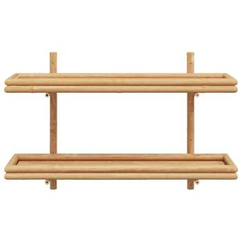Wandregal 2-stufig 100x26x60 cm Bambus
