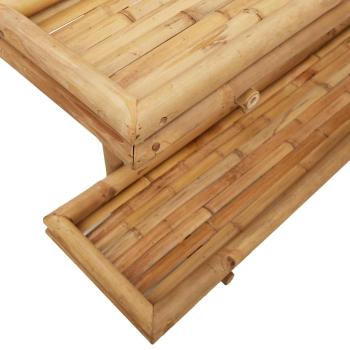 Wandregal 2-stufig 100x26x60 cm Bambus