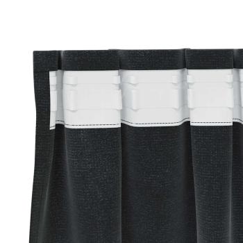 Verdunkelungsvorhänge mit Klebeband 2 Stück Schwarz Samt