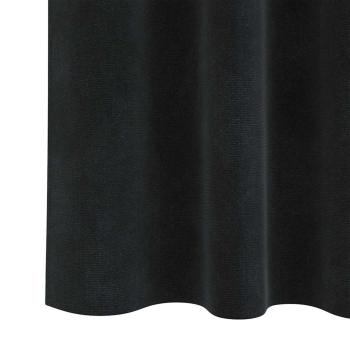 Verdunkelungsvorhänge mit Klebeband 2 Stück Schwarz Samt