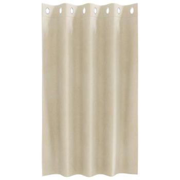 Verdunkelungsvorhänge mit Ösen 2 Stück Creme Samt
