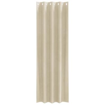 Verdunkelungsvorhänge mit Ösen 2 pcs Creme Samt