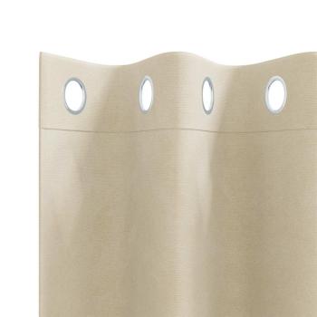 Verdunkelungsvorhänge mit Ösen 2 pcs Creme Samt