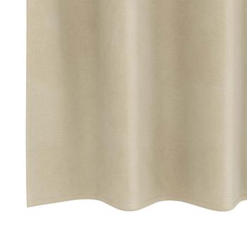 Verdunkelungsvorhänge mit Ösen 2 pcs Creme Samt
