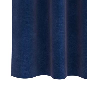 Verdunkelungsvorhänge mit Klettband 2 Stück Dunkelblau Samt