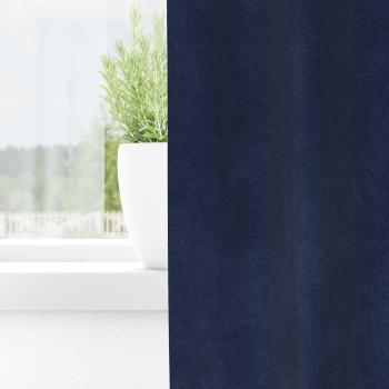 Verdunkelungsvorhänge mit Schlaufen 2 Stück Dunkelblau Samt