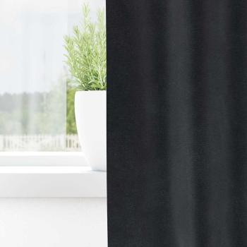 Verdunkelungsvorhänge mit Band 2 Stück Dunkelgrau Samt