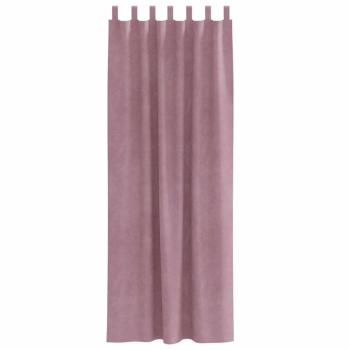 Verdunkelungsvorhänge mit Schlaufen 2er Set Dunkelrosa Samt