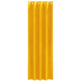 Verdunkelungsvorhänge mit Ösen 2 Stück Senfgelb Samt