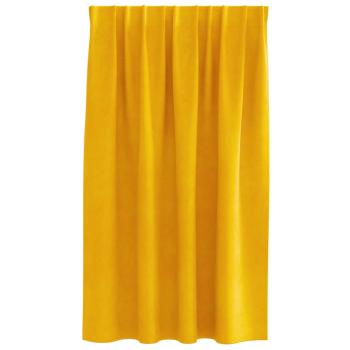 Verdunkelungsvorhänge mit Kräuselband 2 Stück Senfgelb Samt