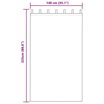 Verdunkelungsvorhänge mit Aufhängeschlaufen 2 Stück Senfgelb Samt