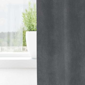Verdunkelungsvorhänge mit Tape 2 Stück Super Hellgrau Samt
