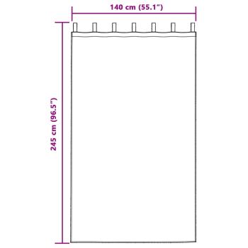 Verdunkelungsvorhänge mit Aufhängeschlaufen 2 Stück Weinrot Velours