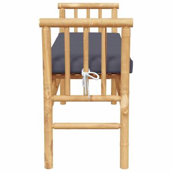 Gartenbank mit Kissen 110 cm aus Bambus