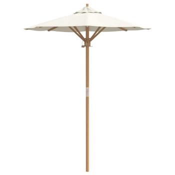 Gartenparasol Creme Weiß 150x210 cm Bambus